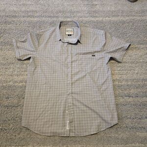 RSVLTS The  Roosevelt's Men's XL Shirt Short Sleeve Button Up Gray